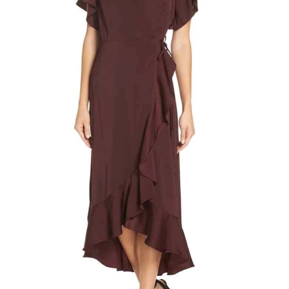 Women Dress Burgundy Brown